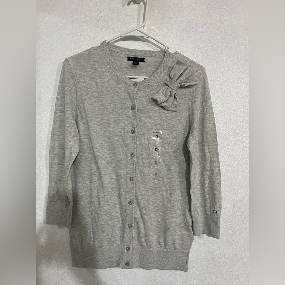 Tommy Hilfiger cotton Viscose blend cardigan gray NWT
